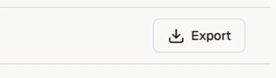 Close-up of the Export button in the BankFlow Transactions toolbar